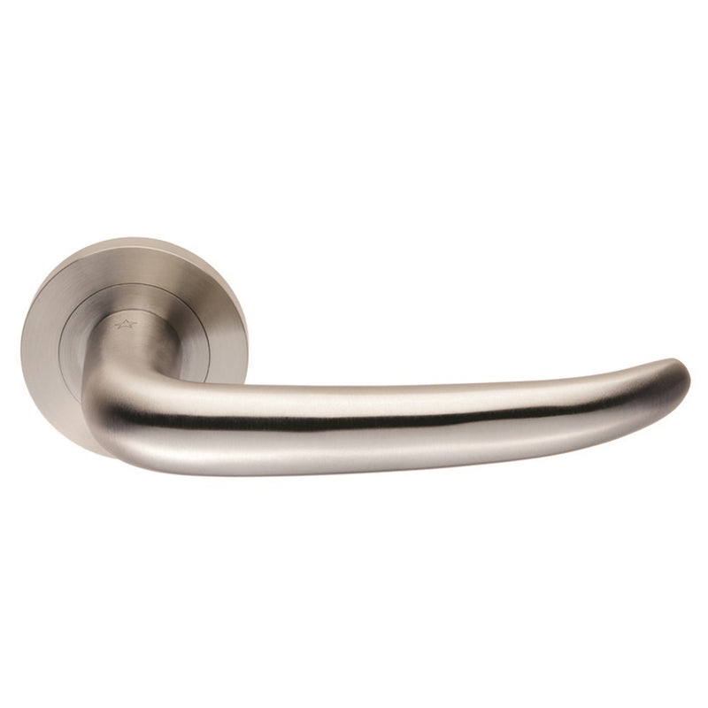 Eurospec - Steelworx SWL Luenza Lever on Rose - Satin Stainless Steel - SWL1135SSS - Choice Handles