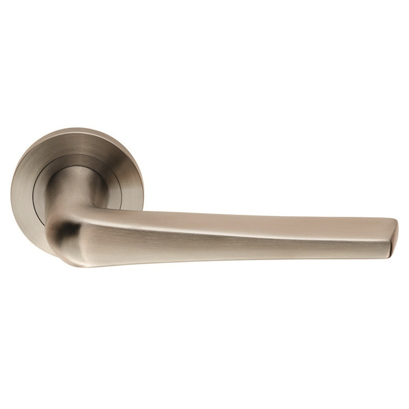 Eurospec - Steelworx SWL Plaza Lever on Rose - Satin Stainless Steel - SWL1160SSS - Choice Handles