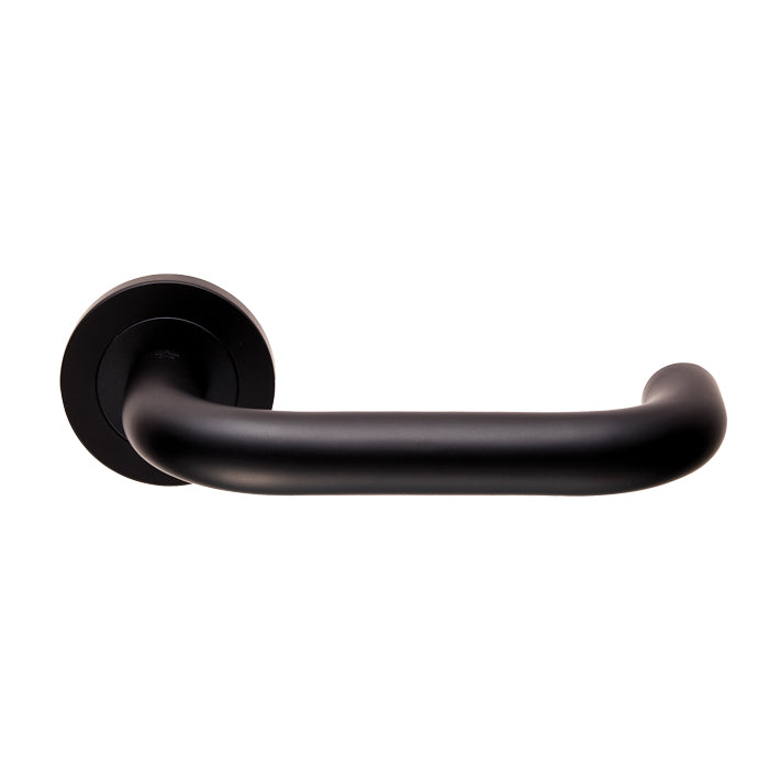 Eurospec - Steelworx SWL Nera Lever on Rose - Matt Black - SWL1190MB - Choice Handles