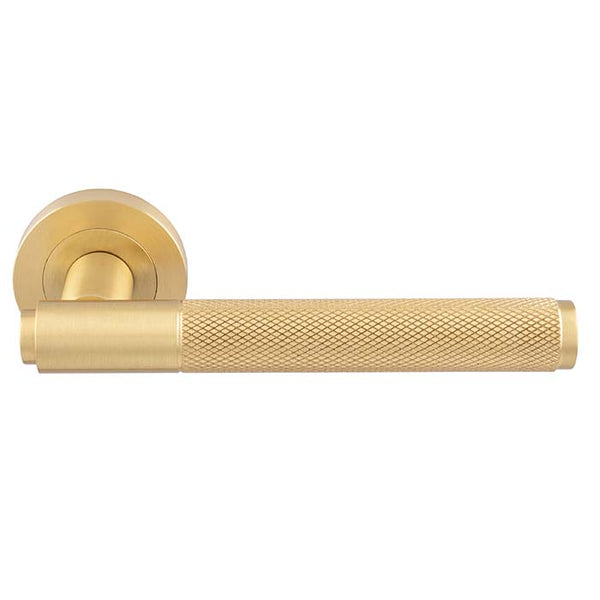 Manital - Syntax Lever On round Rose - Satin Brass - SX5SB - Choice Handles