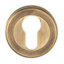 Serozzetta - Serozzetta Euro Profile Escutcheon  - Antique Brass - SZM001AB - Choice Handles