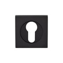 Serozzetta - Serozzetta Square Euro Profile Escutcheon  - Matt Black - SZM001SQMB - Choice Handles