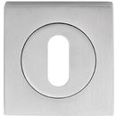 Serozzetta - Serozzetta Square Standard Lock Profile Escutcheon - Polished Chrome - SZM003SQCP - Choice Handles