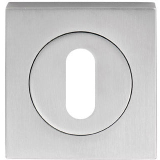 Serozzetta - Serozzetta Square Standard Lock Profile Escutcheon - Polished Chrome - SZM003SQCP - Choice Handles
