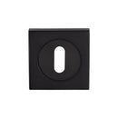 Serozzetta - Serozzetta Square Standard Lock Escutcheon  - Matt Black - SZM003SQMB - Choice Handles