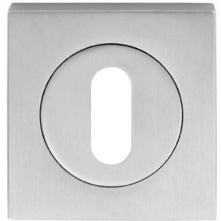 Serozzetta - Serozzetta Square Standard Lock Profile Escutcheon - Satin Chrome - SZM003SQSC - Choice Handles