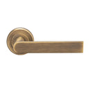 Serozzetta - Edge Lever on Round Rose - Antique Brass - SZM210AB - Choice Handles