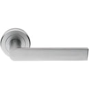 Serozzetta - Edge Lever on Round Rose - Satin Chrome - SZM210SC - Choice Handles
