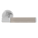Serozzetta - Image Lines Lever on Rose - Polished Chrome / Satin Nickel - SZM270CPSN - Choice Handles
