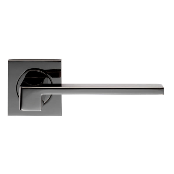 Serozzetta - Equi Lever on Square Rose - Black Nickel - SZM370BN - Choice Handles