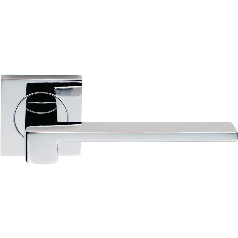 Serozzetta - Equi Lever on Square Rose - Polished Chrome - SZM370CP - Choice Handles