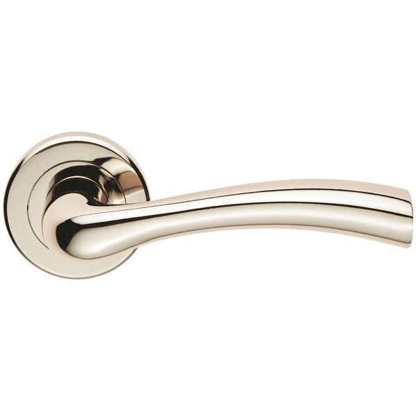 Serozzetta - Cinquanta Lever on Rose - Polished Nickel - SZR050PN - Choice Handles