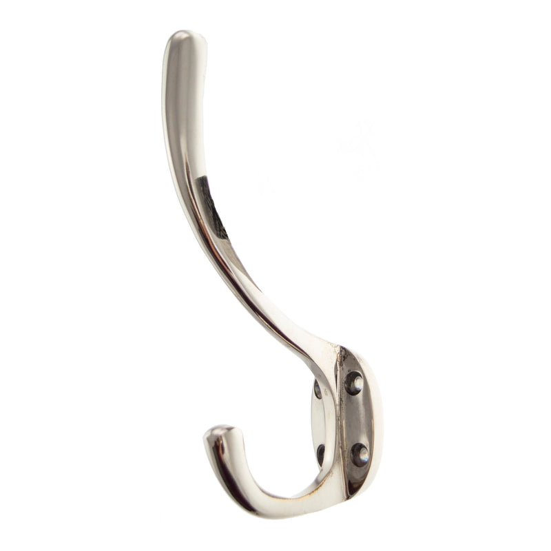 Atlantic Traditional Hat & Coat Hook - Polished Nickel - AHCHPN - Choice Handles