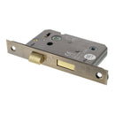 Atlantic Bathroom Lock [CE] 3"  76mm- Antique Brass - ALKBATH3AB - Choice Handles