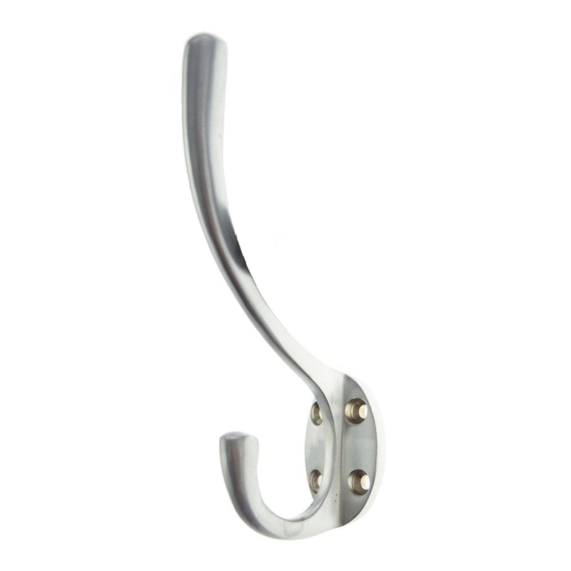 Atlantic Traditional Hat & Coat Hook - Satin Chrome - AHCHSC - Choice Handles