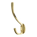 Atlantic Traditional Hat & Coat Hook - Polished Brass - AHCHPB - Choice Handles