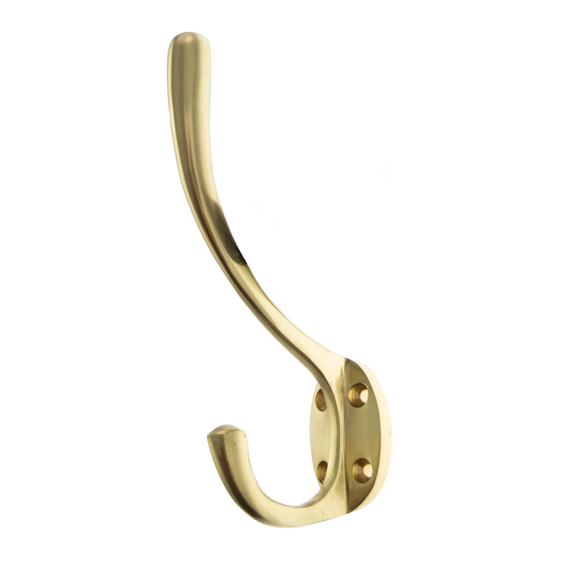 Atlantic Traditional Hat & Coat Hook - Polished Brass - AHCHPB - Choice Handles