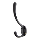 Atlantic Traditional Hat & Coat Hook - Matt Black - AHCHMB - Choice Handles