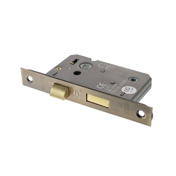 Atlantic Bathroom Lock [CE] 2.5" 63mm - Antique Brass - ALKBATH25AB - Choice Handles