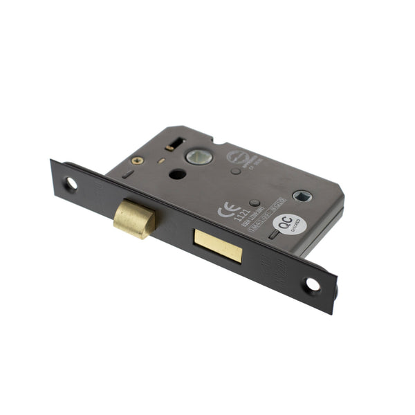 Atlantic Bathroom Lock [CE] 2.5" 63mm - Matt Black - ALKBATH25MB - Choice Handles