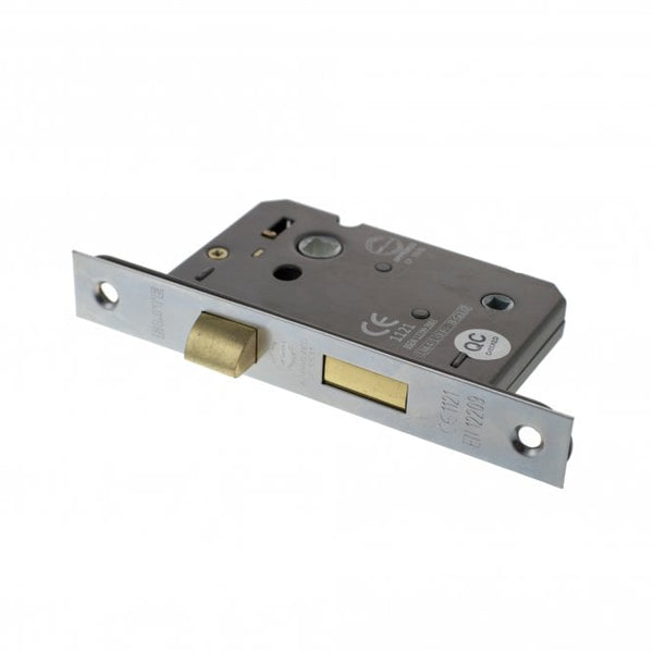 Atlantic Bathroom Lock [CE] 2.5" 63mm - Satin Chrome - ALKBATH25SC - Choice Handles