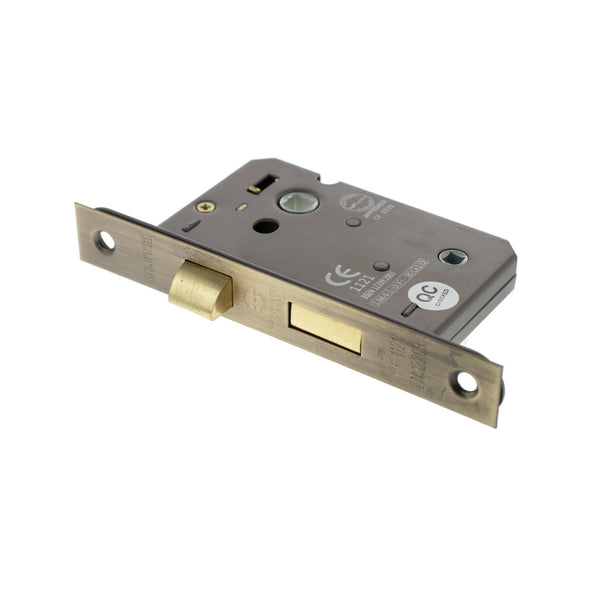 Atlantic Bathroom Lock [CE] 2.5" 63mm - Matt Antique Brass - ALKBATH25MAB - Choice Handles