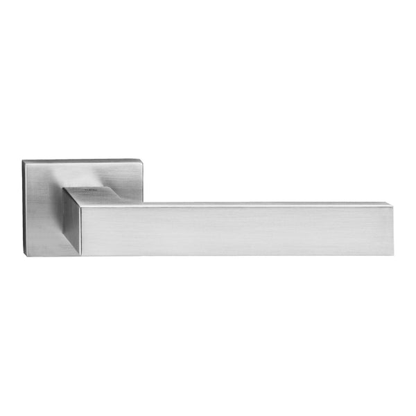 Tupai Rapido RetaLine Rillo Designer Lever on Long Rose - (Without Decorative Plate) - Satin Chrome - T2275LSC - Choice Handles