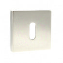 Atlantic Senza Pari Key Escutcheon on Flush Square Rose - Polished Nickel - SPESCKPN - Choice Handles