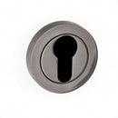 Atlantic STATUS Euro Escutcheon on Round Rose - Black Nickel - S2ESCERBN - Choice Handles