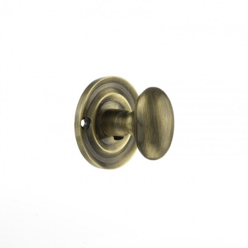 Atlantic Old English Solid Brass Oval WC Turn and Release - Antique Brass - OEOWCAB - Choice Handles