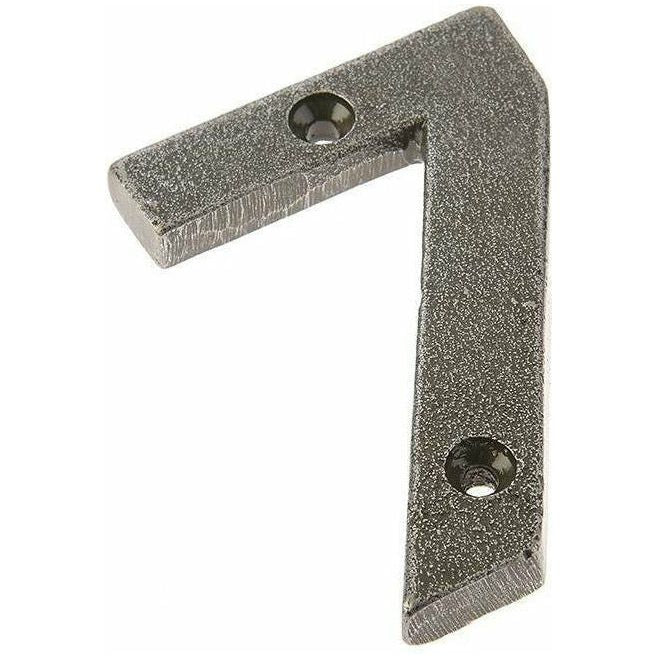 Jedo 75mm Forge Face Fix Numeral 7" - Pewter Patina - VF15-7 - Choice Handles
