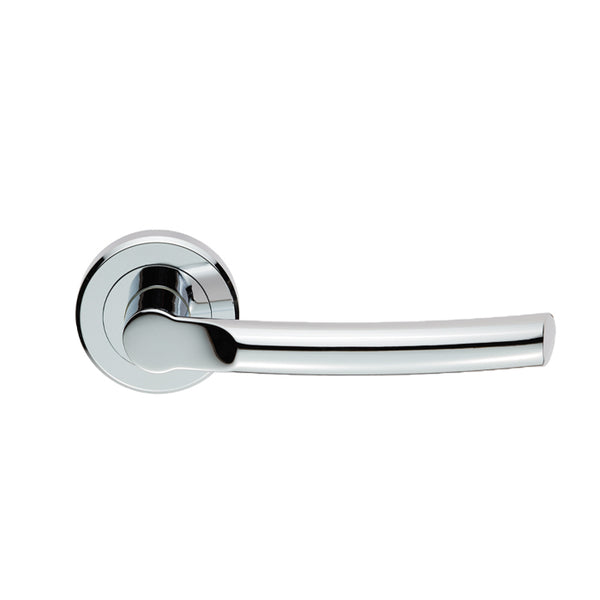 Serozzetta Nelson Lever On Round Rose Concealed Fix - Polished Chrome - ZIN3111PC - Choice Handles