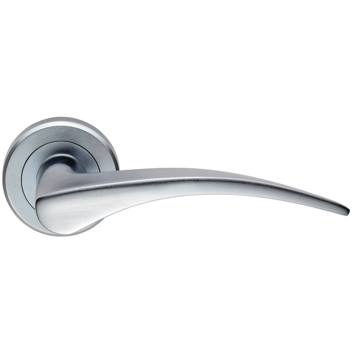 Serozzetta Olivier Lever On Concealed Fix Round Rose - Satin Chrome - ZIN3112SC - Choice Handles