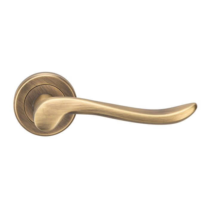 Serozzetta Verdun Lever On Concealed Fix Round Rose - Antique Brass - ZIN3130AB - Choice Handles