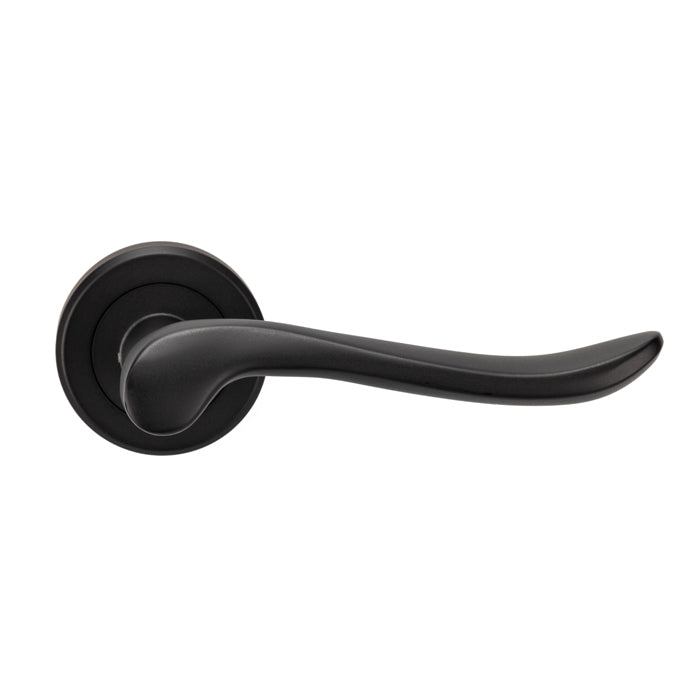 Serozzetta Verdun Lever On Concealed Fix Round Rose - Matt Black - ZIN3130MB - Choice Handles