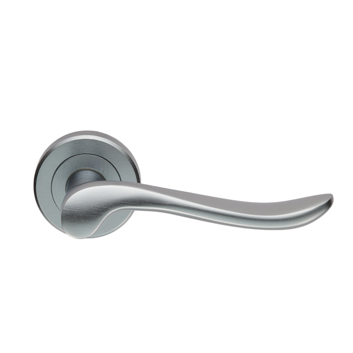 Serozzetta Verdun Lever On Concealed Fix Round Rose - Satin Chrome - ZIN3130SC - Choice Handles